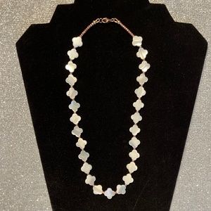 New! Mother of Pearl Necklace Rose gold Hematite